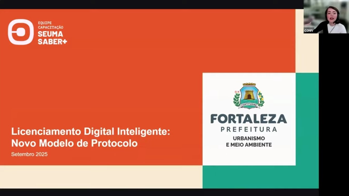 print da tela da capacitação da Seuma sobre licenciamento ambiental